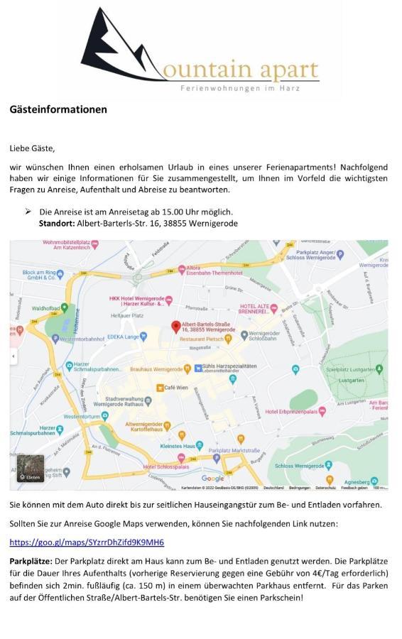 Ferienwohnungen Albarts By Mountain Apart Wernigerode Exterior photo
